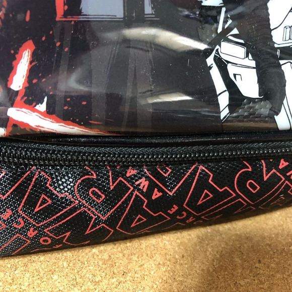 5/$25 Star Wars Lunch Bag Black Red 12x8” Clean 2 Compartments Ice Pack Holder - Picture 4 of 9